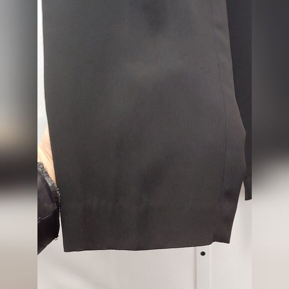 H&M High Rise Pleated Pants Trousers Sz 10 Black - Picture 5 of 12